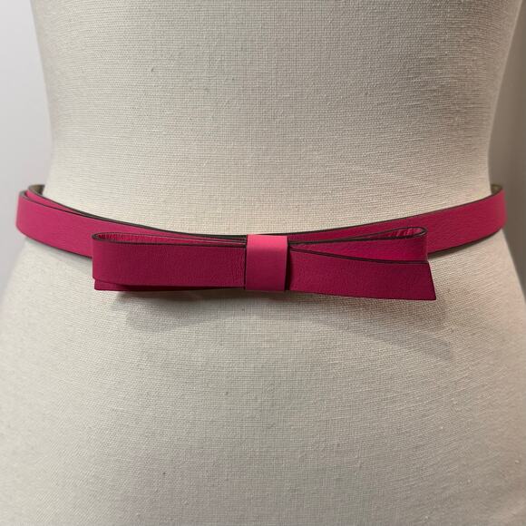 Kate Spade Women’s Hot Pink Leather Bow Belt Size L main image 4